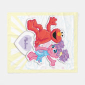 Abby & Elmo Grafik Fleecedecke (Vorderseite (Horizontal))