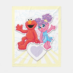 Abby & Elmo Grafik Fleecedecke