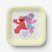Abby & Elmo Grafik Pappteller (Vorderseite)