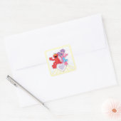 Abby & Elmo Grafik Quadratischer Aufkleber (Umschlag)