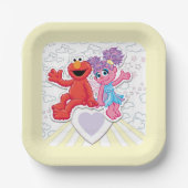 Abby & Elmo Graphic Pappteller (Vorderseite)