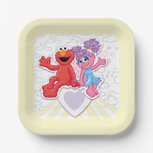 Abby & Elmo Graphic Pappteller (Vorderseite)