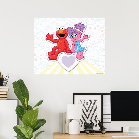 Abby & Elmo Graphic Poster (Heimbüro)
