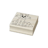 Abby (Fox oder Hund) Holz angebrachte Gummistempel (Stempel)
