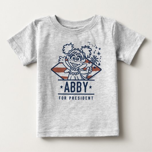 Abby für Präsident Baby T-shirt (Vorderseite)