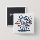 Abby für Präsident Button (Vorne & Hinten)