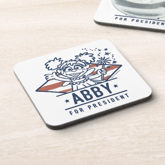 Abby für Präsident Getränkeuntersetzer (Linke Seite)