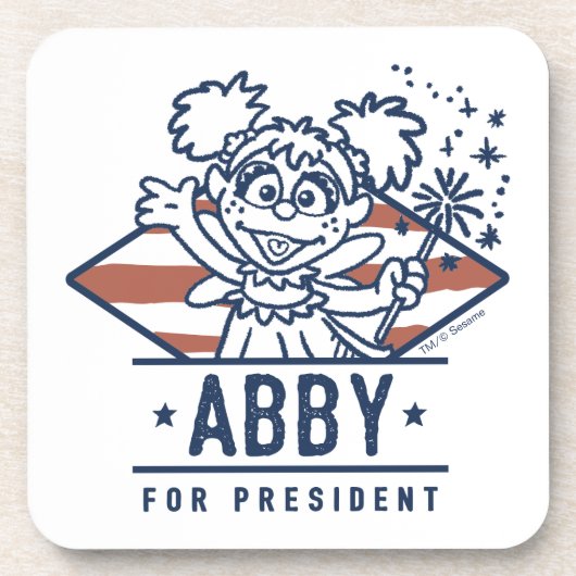 Abby für Präsident Getränkeuntersetzer (Vorderseite)