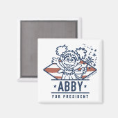 Abby für Präsident Magnet (Vorderseite/Rückseite)