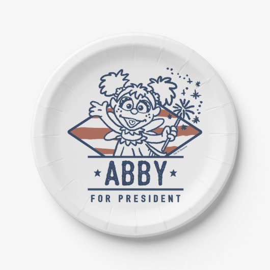 Abby für Präsident Pappteller (Vorderseite)