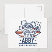 Abby für Präsident Postkarte (Vorne/Hinten)