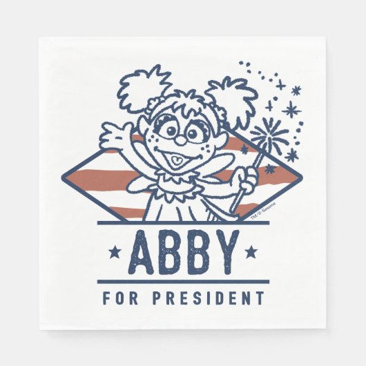 Abby für Präsident Serviette (Vorderseite)