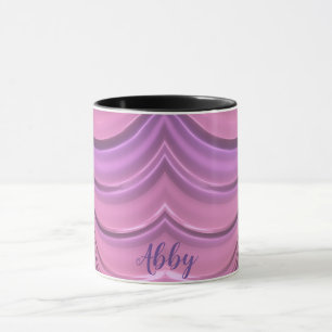 ABBY ~ GLÄNZEND 3D Verrückte Pink Mauve Fraktal ~ Tasse