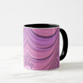 ABBY ~ GLOSSY 3D Zany Pink Mauve Fraktal ~ Tasse (VorderseiteRechts)