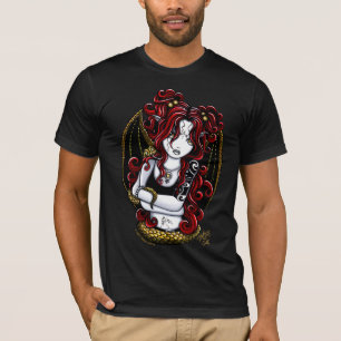 "Abby" gotisches rotes T-Shirt