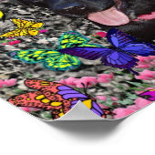 Abby in Butterflies - Black Lab Dog Poster (Ecke)
