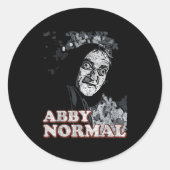 Abby Normal Brain Funny Halloween Runder Aufkleber (Vorderseite)