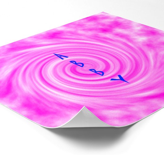 Abby Poster Pink (Ecke)