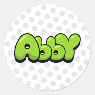 Abby Runder Aufkleber