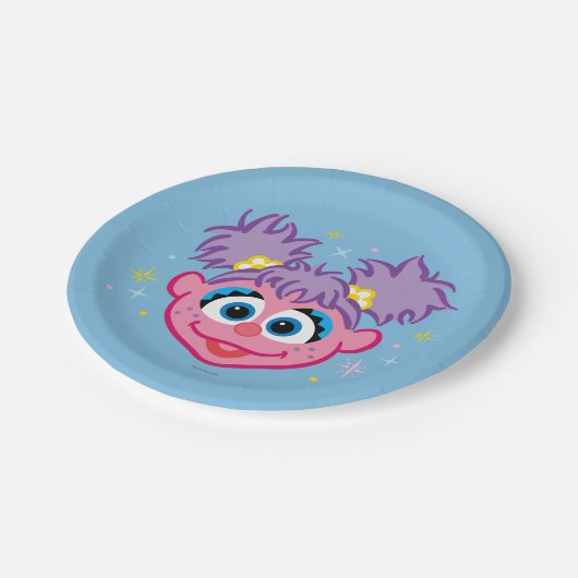 Abby Smiling Face Pappteller (Schrägansicht)