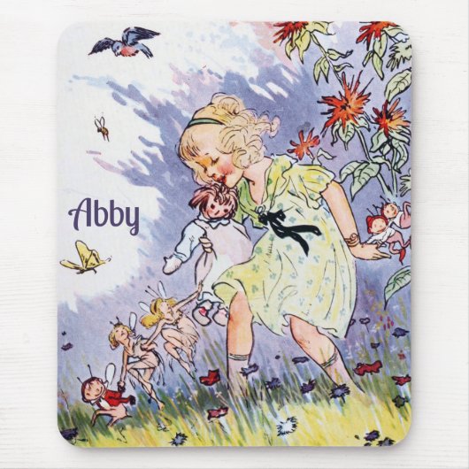 ABBY ~ Vintage Kunst ~ Johnny Gruelle ~ Fairies Mousepad (Vorne)
