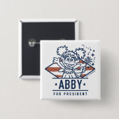 Abby zur Präsidentin Button (Vorne & Hinten)