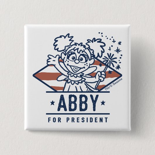 Abby zur Präsidentin Button (Vorderseite)