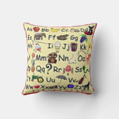 ABC 123 Alphabet-Zahlen, die Kissen-Vorschule Kissen (Rückseite)