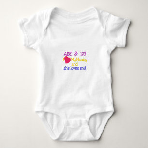 ABC & 123 I My Nanny & She Liebe Me! Baby Strampler