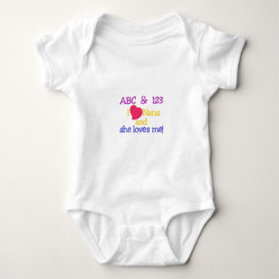 ABC & 123 I Nana und sie Liebe mich! Baby Strampler