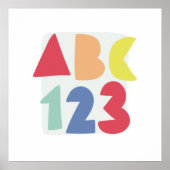 ABC 123 Kinderkunst Poster (Vorne)
