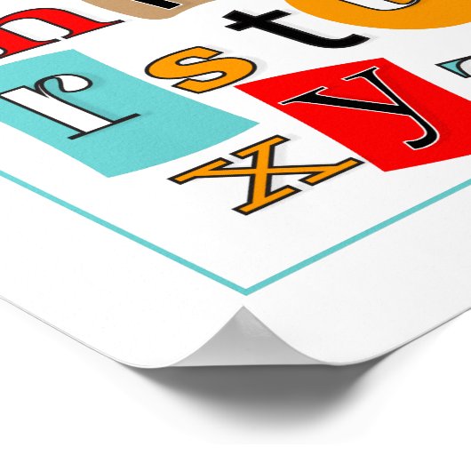 ABC 123 Kindermädchen-Dekor-Poster Poster (Ecke)