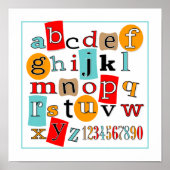 ABC 123 Kindermädchen-Dekor-Poster Poster (Vorne)