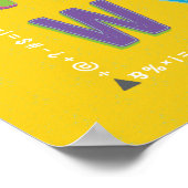 ABC 123 Klasse Bildungsdekoration - Gelb Poster (Ecke)