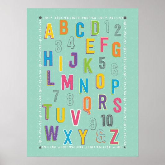 ABC 123 Klassenzimmer Dekoration für Bildung - Bla (Vorne)