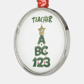 *ABC 123* "LEHRER" ORNAMENT AUS METALL (Links)