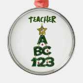 *ABC 123* "LEHRER" ORNAMENT AUS METALL (Vorne)