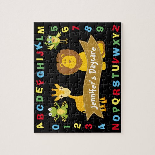 ABC 123 & Personalisierte Tierpflege Puzzle (Vertikal)