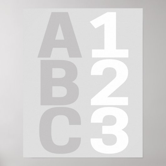 ABC 123 Poster Alphabet Numbers (Vorne)