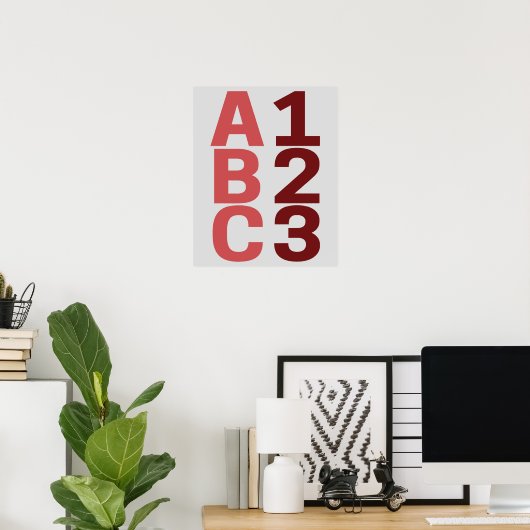 ABC 123 Poster Alphabet Numbers (Heimbüro)
