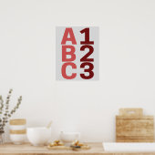 ABC 123 Poster Alphabet Numbers (Küche)