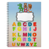 ABC-Alphabet-Buchstabe-Gewohnheits-Spirale Notizblock (Vorderseite)