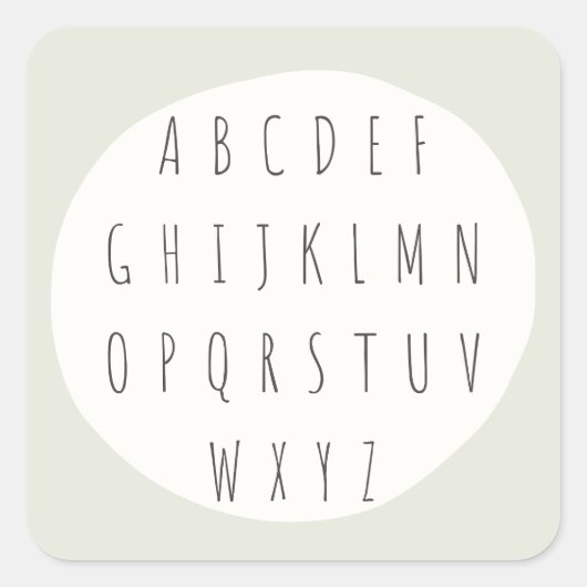 ABC-Alphabet Buchstaben Stickers & Labels (Vorderseite)