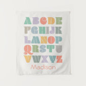 ABC Alphabet Custom Tapestry Wandteppich (Vorderseite)
