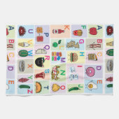 ABC-Alphabet, das glückliche Nahrungsmittel der Handtuch (Horizontal)