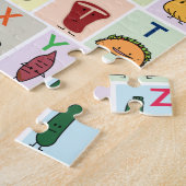 ABC-Alphabet, das glückliche Nahrungsmittel der Puzzle (Seite)