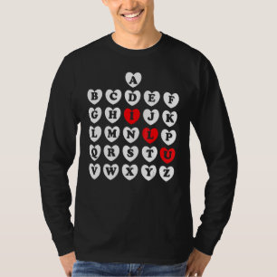 Abc Alphabet Englischlehrerin Valentine S Day Abc T-Shirt