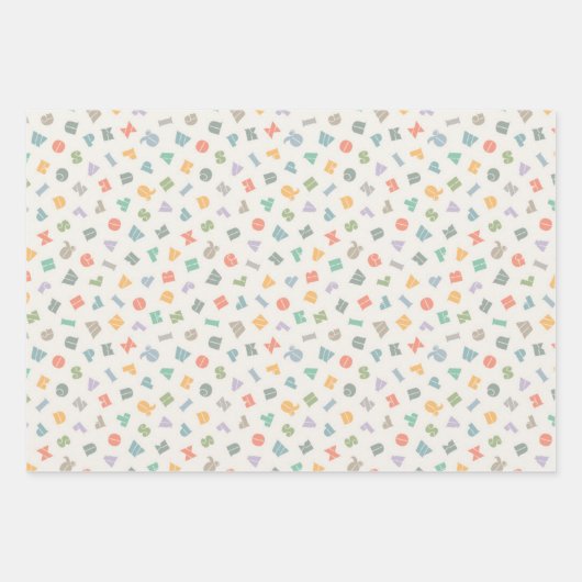 ABC - Alphabet Geschenkpapier Set (Vorderseite 2)