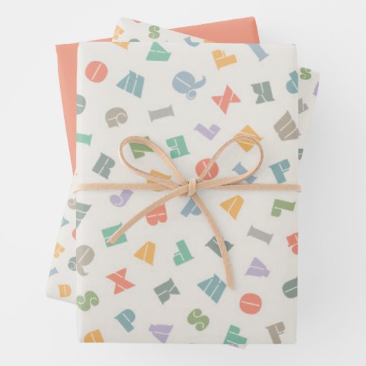 ABC - Alphabet Geschenkpapier Set (Beispiel)