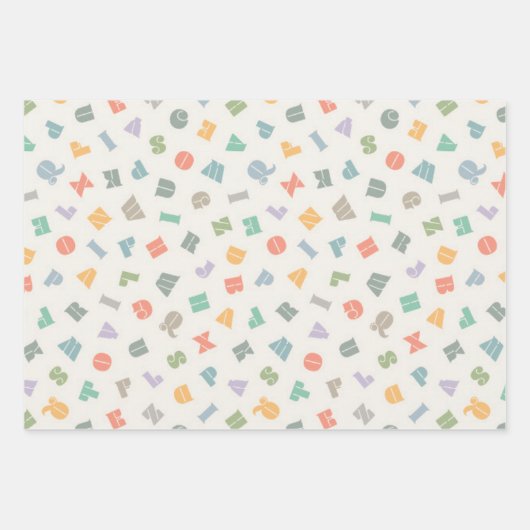 ABC - Alphabet Geschenkpapier Set (Vorderseite)